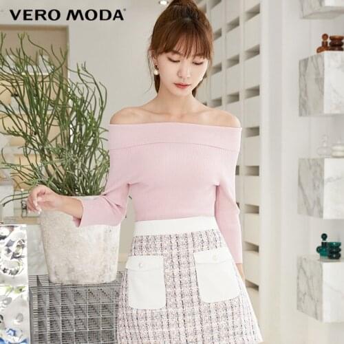 Vero Moda Fashion Women Off Shoulder Pure Color Sweater | 319324537