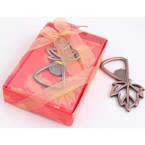 50pcs Wine Bottle Opener Maple Leaf Beer Bottle Openers Zinc Alloy Unique Creative Christmas Gift