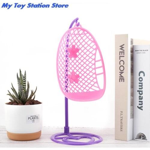 Plastic Swing Chair For Doll Doll House Miniature Furniture Toys Handmade Doll House Decoration Kids Play House Toys