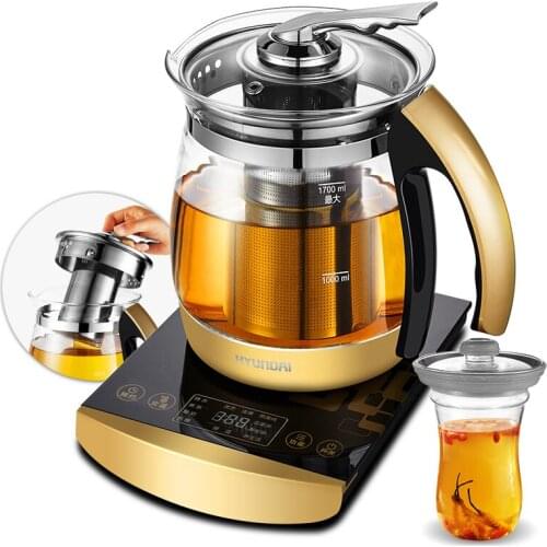 QC-YS1708A Korean modern health pot, multifunctional thickened glass water-proof stewed birds nest pot, kettle, teapot, black f