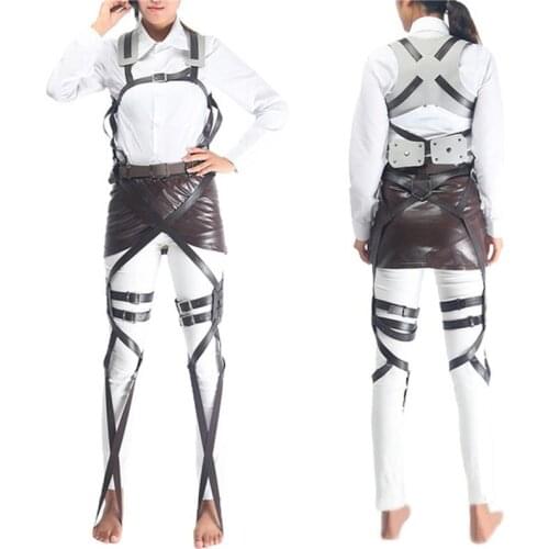 Attack On Titan Japanese Anime Shingeki No Kyojin Recon Corps Harness Belts Hookshot Cosplay Costume Adjustable Belts Skirt Hot