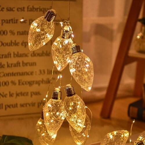 LED Copper Wire String Light Crystal Ball Solar Light String Curtain Decoration Silver Party Festival Decorative Lamp Bulb