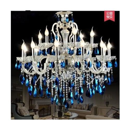 LED European Luxury pendant lamp Zinc Alloy K9 Crystal Droplight Sitting Room Lights pendant light Hall 110-220V Including bulb