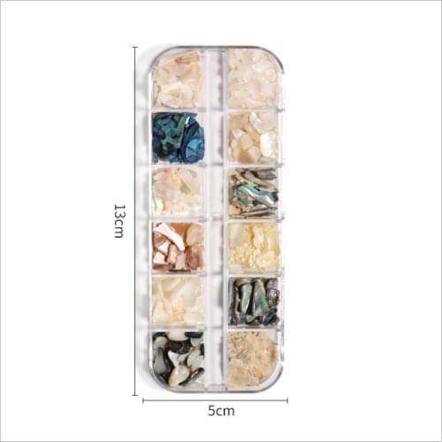12 Color Mixed Shell Stone Nail Jewelry Abalone Fragments Ultra Thin Japanese Style Pieces