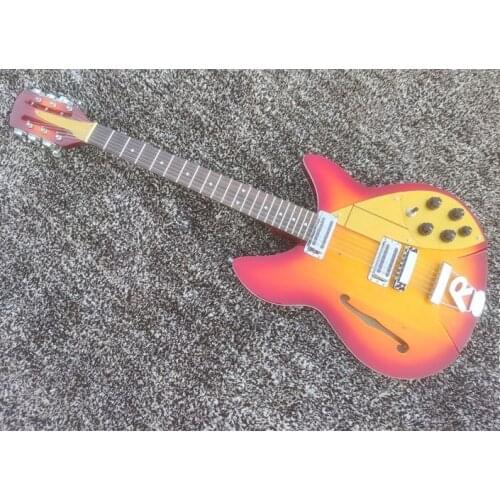 High quality 12 string electric guitar, ricken 360 guitar, cherry red paint, mahogany fingerboard, free transportation