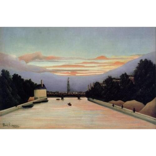 High quality Oil painting Canvas Reproductions The Eiffel Tower (1898) by Henri Rousseau painting hand painted