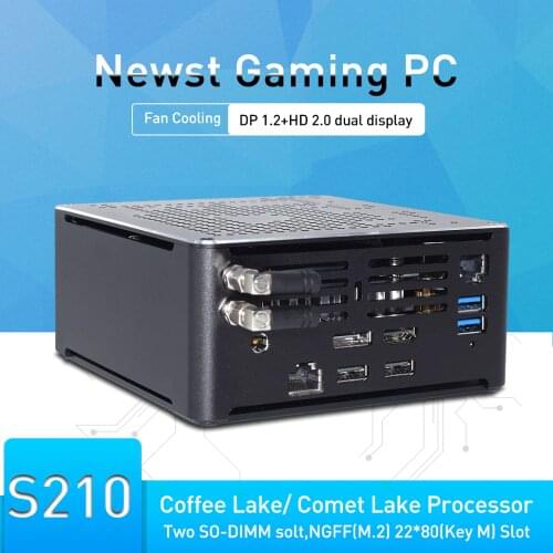 High Quality 10th Gaming PC Intel Core i9 10880H 2*DDR4 MAX 64GB Windows10pro m.2PCIE Desktop Mini PC Linux with WiFi