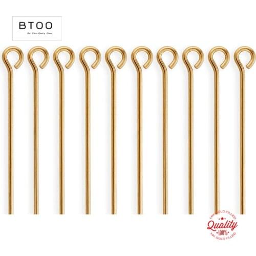 50PC/Set 14K Gold Filled Eye Pins Needles Pins for DIY Earring Making Jewelry Findings