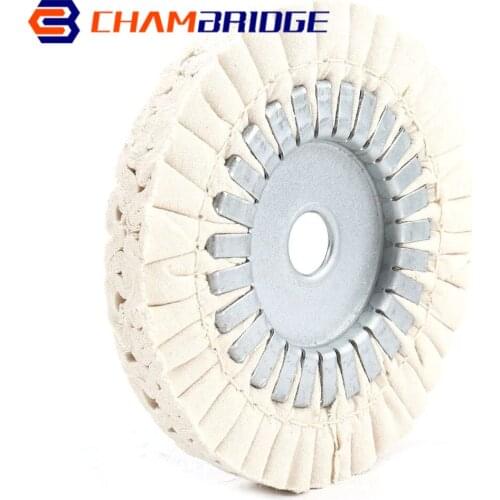 1Pc 6Inch 150mm Cotton Airway Buffing Wheel 150x22mm 150x14mm Cloth Open Bias Polishing Buffs Wheel White