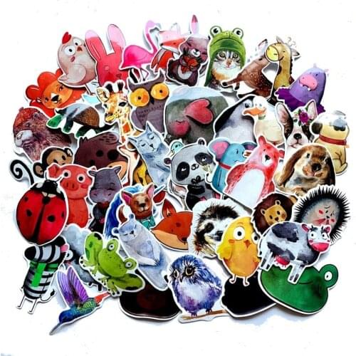5 Sets=250PCS New Watercolor Stickers Computer Car Refrigerator Waterproof Stickers