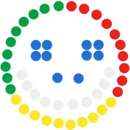 50Pcs Dual Color Round Chips Counting Numbers Math Game Counters Teaching Aids