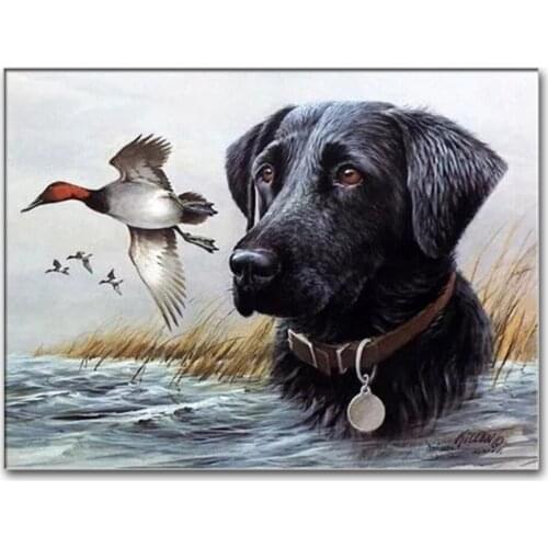 5D Diamond Embroidery Dog Hunt Duck Cross Stitch DIY Diamond Painting Diamond Mosaic rhinestones Home Decor love gift