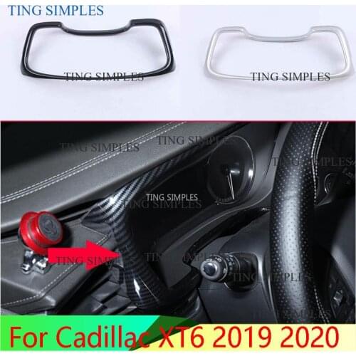 For Cadillac XT6 2019 2020 Car Accessories ABS chrome/carbon fiber Interior Instrument Panel Around trim accessories