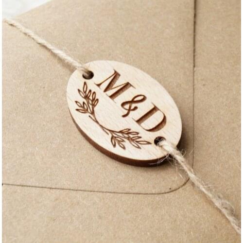 Belly band tags for wedding invitations, wedding invitation enclosure, personalized invitation belly band, wooden belly bands