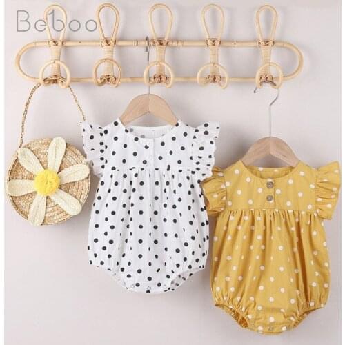 Baby Girls Bodysuit Newborn Clothing 2021 Summer Twins Climbing Jumpsuit Cute Soft Cotton Short Sleeve Clothes For Infants Wear