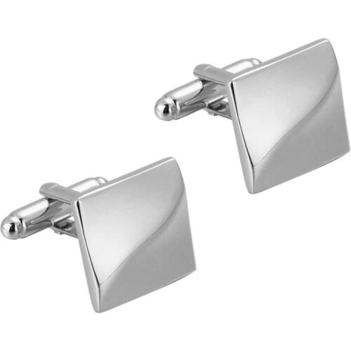C-MAN Luxury shirt Silvery aquare cufflink for mens Brand cuff buttons cuff links High Quality abotoaduras Jewelry