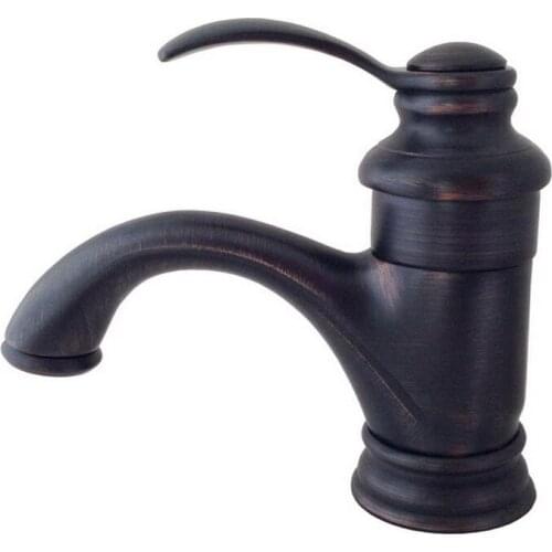 Black Oil Rubbed Bronze Single Lever Handle Bathroom Vessel Sink Faucet Mixer Taps ahg051