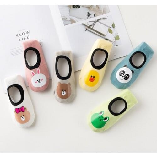 Baby Cartoon Soft Socks Non-Slip Dispensing Baby Socks Animal Spring Non-slip Rubber Soles Baby Floor Socks Toddler Socks