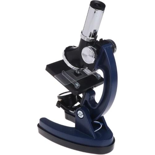Children Kid Biological Microscope Set Student Educational Toy 100x 600x 1200x
