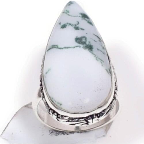 Tree Agate Silver Overlay over Copper, USA Size 8 , R5631