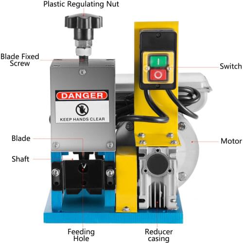 EU in stock Portable Powered Electric Wire Stripping Machine Scrap Cable Wire Stripper Metal Tool