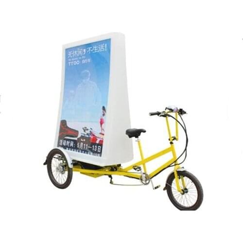Hot sale Adult Tricycle AD-advertising Cargo Bike Mobile Food Vending Cart with LED Lights