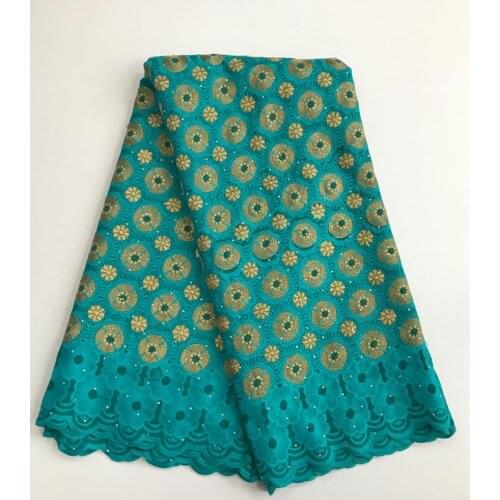 2020 High Quality Swiss Voile Lace In Switzerland African Nigerian Dry Lace Stones Cotton Fabric For Guinea Women Prom Fabrics