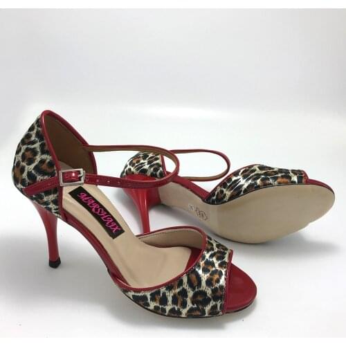 9cm heel Classical Flamenco Dance Shoes Argentina Tango Shoes party shoes wedding shoes MST6205LPS Leather Hard Sole low heel