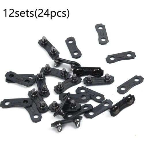 12sets 3/8'' Chain Link Repair Preset Straps12X Repair Kit Saw Chain 3/8 LP Pitch 043 .050 Gauge Total Durable Tool Chain Links