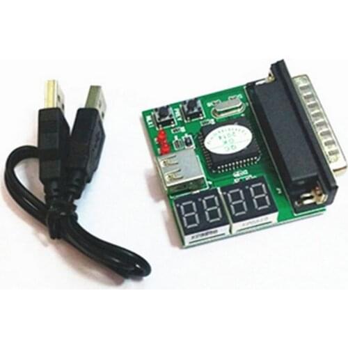 Computer 4-Digit Laptop PC Motherboard USB& PCI Analyser Diagnostic Test Post Card Tester for Notebook Laptop