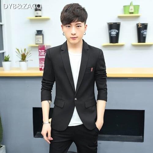 Suit male Korean version slim male casual small suit trend handsome single western coat 2021 spring autumn youth clothes