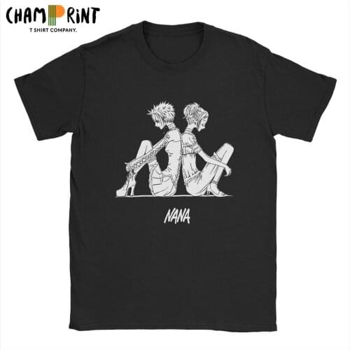 Nana Osaki Anime Komatsu Men T Shirts Humorous Tee Shirt Short Sleeve Round Collar T-Shirts 100% Cotton Printed Clothing