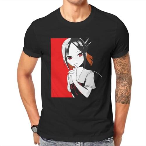 Men Short Sleeve Kaguya sama Love Is War Romantic Comedy Anime Series T-Shirt Kaguya- Sama Pure Cotton Tees Harajuku TShirt