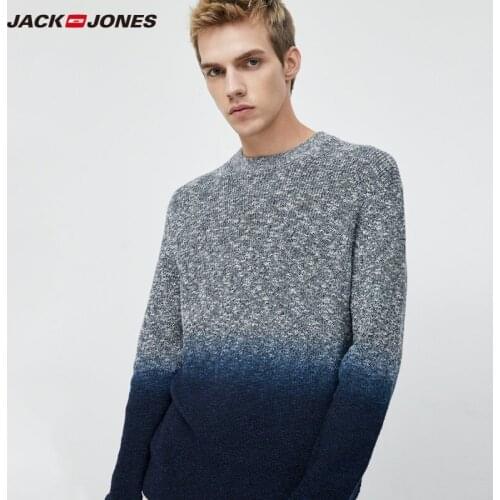 JackJones Mens Gradient Casual Straight fit Drop-shoulder Sleeves Knit Sweater | 220124513