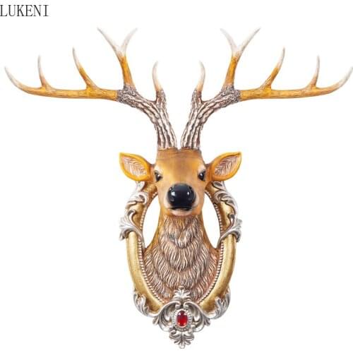 Simulation Deer Head Roof Pendant Wall Decoration Nordic Bedroom Floor In The Living Room Sofa Background Wall Decoration