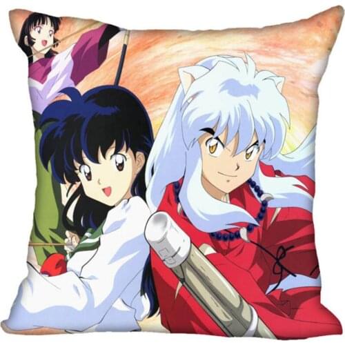 Custom Pillowcase Inuyasha Square Zipper Pillow Cover 35X35,45X45,60X60cm(Two Sides) Print Your Pictures Pillow Cases