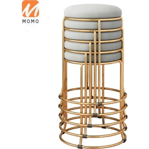 Luxury Stool Home Modern Minimalist Living Room Dining Stool Chair round Stool Lazy Storage Small Bench