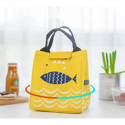 Outdoor Picnic Travel Lunch Bag New Thick Waterproof Oxford Cloth Aluminum Film Insulation Bag Office Fresh Cooler Handbag Pouch