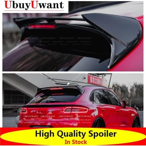 UbuyUwant CARBON FIBER Rear Trunk Lip Spoiler For PorscheMacan Rear Spoiler 2014-2017 Car Tail Wing Decoration Auto Accessories