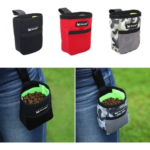 Outdoor Dog Trainings Bag Durable Poly Treat Bag Dog Walking Snack Pouch Detachable Puppy TrainSnack Reward Waist Bag