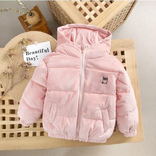 3-8 years old boys and girls clothing winter corduroy jacket 2021 new girls childrens down padded jacket boys and girls jackets