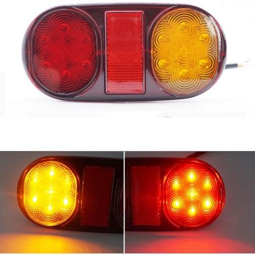 Waterproof 14LED 12V Car Truck Trailer Taillight Rear Warning Indicator for Ute, UTV, RV, Boat,Lorries Vans Caravans 14 LED 2Pcs