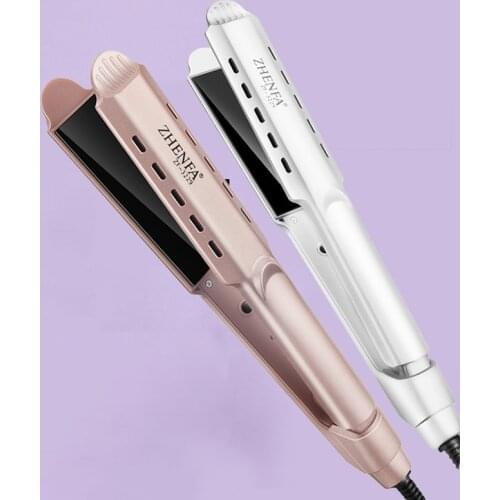 Hair Straightener Four-gear temperature adjustment Ceramic Tourmaline Ionic Flat Iron Hair Straightener For Women Widen panel