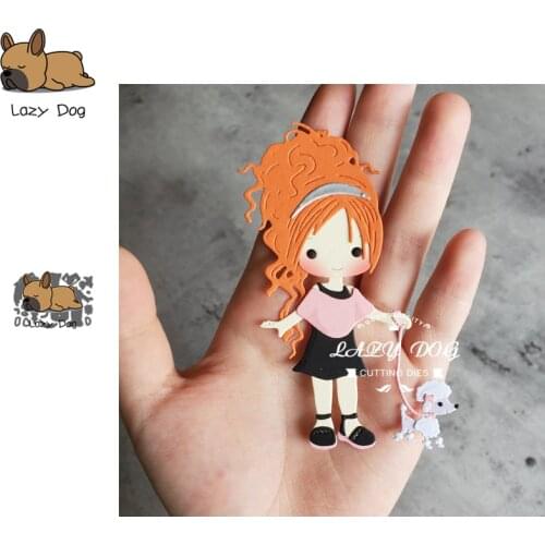 Walk the dog Metal Cutting Dies Scrapbooking Stencil DIY Mold Knife Craft Embossing Die Cuts Card Making New Dies For 2020