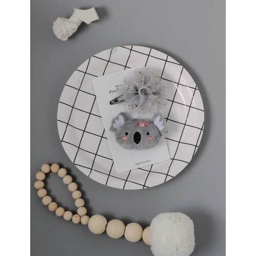 Cute Cartoon Plush Animal Koala Hairpin Hair Accessories Girls Kids Barrettes Children Side Hair Clip Women Handmade Headwear