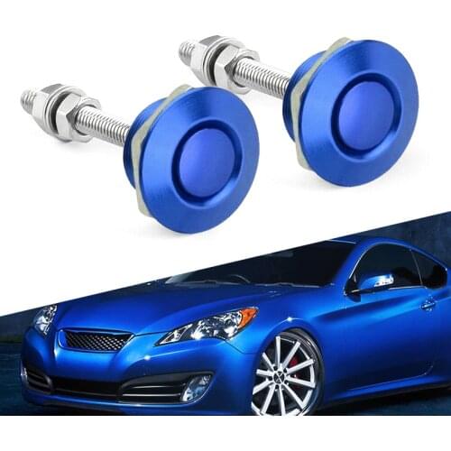 2X Push Button Quick Release Car Hood Bonnet Latch Pin Lock Bumper Clip Black airride eibach accuair ta technix Clip Latches