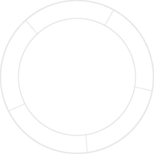 Iron Garland Ring Simulation Flower Wreath Circle White Color Door Hanging Party Decoration Ornaments Ins Metal Material Wire