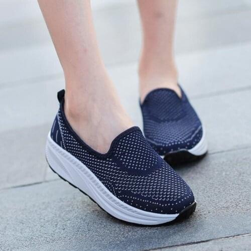 Flying Mesh Sneakers Womens Shoes Sports Ladies Running Shoes Ladies High-top Sneakers Tennis Flat Shoes Walking