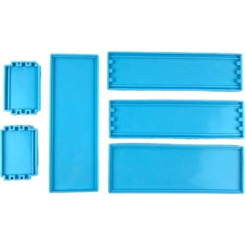 1 Set Domino Box Epoxy Resin Mold Storage Container Silicone Mould DIY Crafts Casting Tools