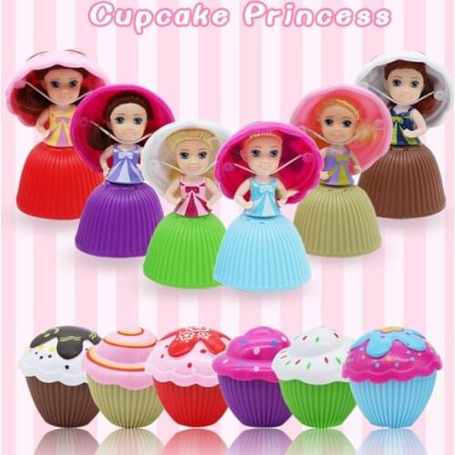 1PC Kids Toys Lovely Cupcake Princess Mini Cartoon Doll Transformed Scented Play House Magic Cute Cake Girls Toys Random Color